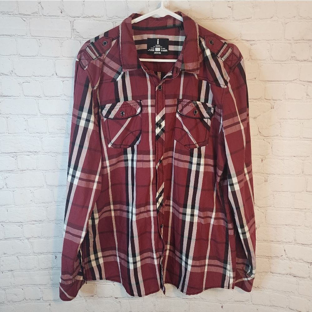 Men's i jeans by Buffalo longsleeve button-down shirt, size XL